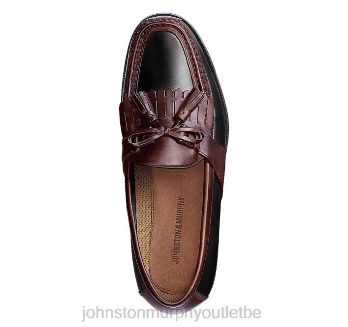 Johnston & Murphy Hommes aragon ii kiltie gland TXRN50 chaussures noir lisse/acajou antique ciré
