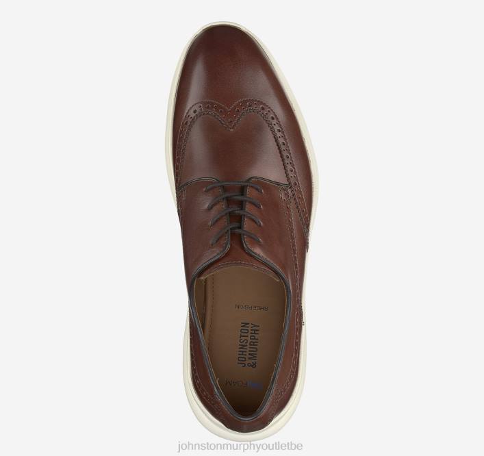 Johnston & Murphy Hommes bout d'aile de Hennings TXRN333 chaussures acajou pleine fleur