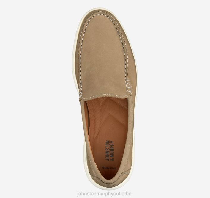 Johnston & Murphy Hommes brannon vénitien TXRN18 chaussures nubuck taupe