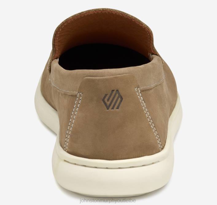 Johnston & Murphy Hommes brannon vénitien TXRN18 chaussures nubuck taupe