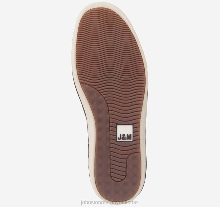 Johnston & Murphy Hommes chaussures à enfiler à tête de mort embossée mcguffey TXRN26 chaussures grains entiers huilés bruns