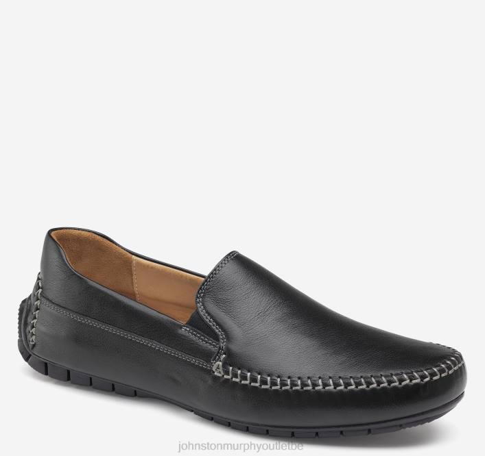 Johnston & Murphy Hommes cort point de surjet vénitien TXRN107 chaussures noir pleine fleur