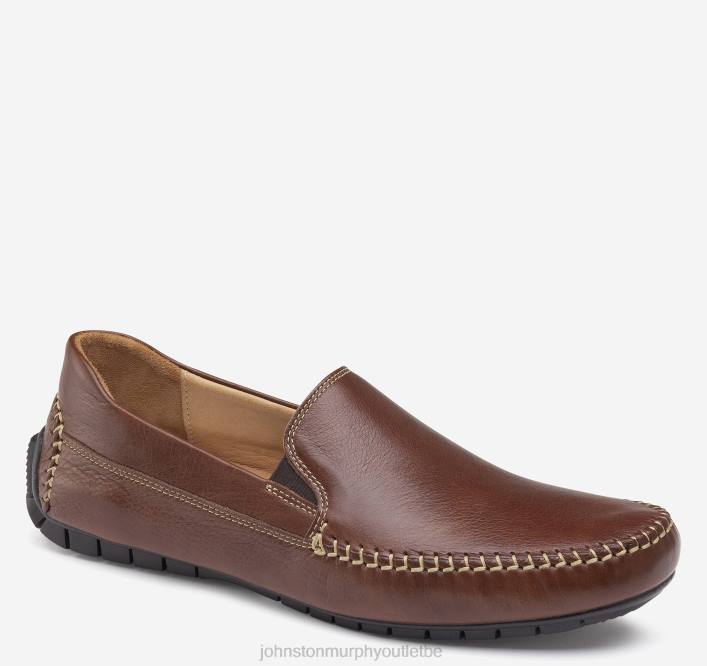 Johnston & Murphy Hommes cort point de surjet vénitien TXRN60 chaussures acajou pleine fleur