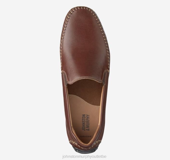 Johnston & Murphy Hommes cort point de surjet vénitien TXRN60 chaussures acajou pleine fleur