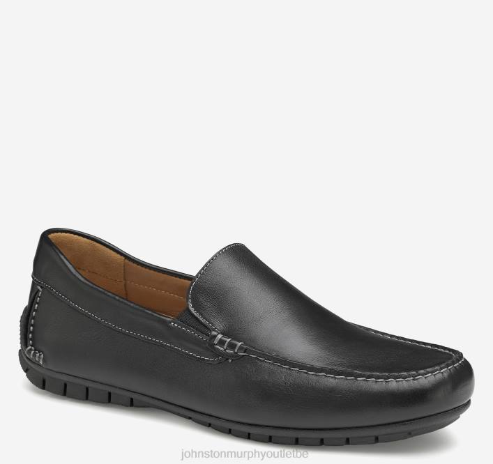 Johnston & Murphy Hommes cort vénitien TXRN153 chaussures noir pleine fleur