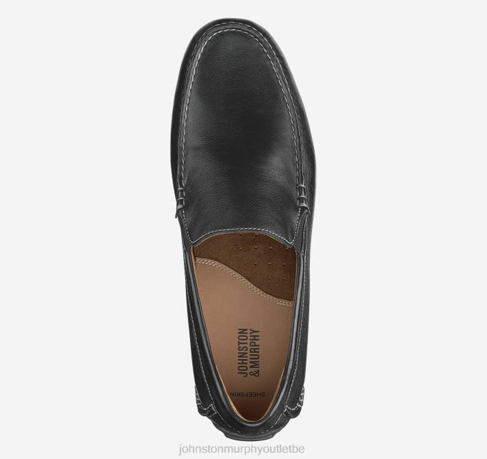 Johnston & Murphy Hommes cort vénitien TXRN153 chaussures noir pleine fleur