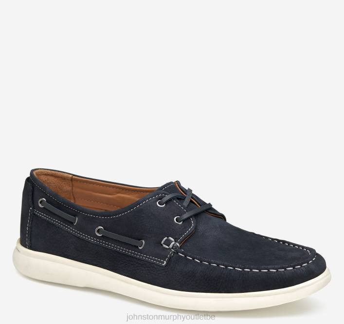 Johnston & Murphy Hommes cravate à deux yeux Brannon TXRN164 chaussures nubuck bleu marine