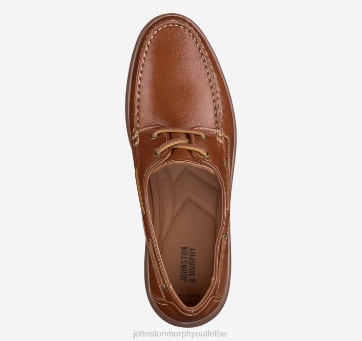Johnston & Murphy Hommes cravate à deux yeux Brannon TXRN30 chaussures beige pleine fleur