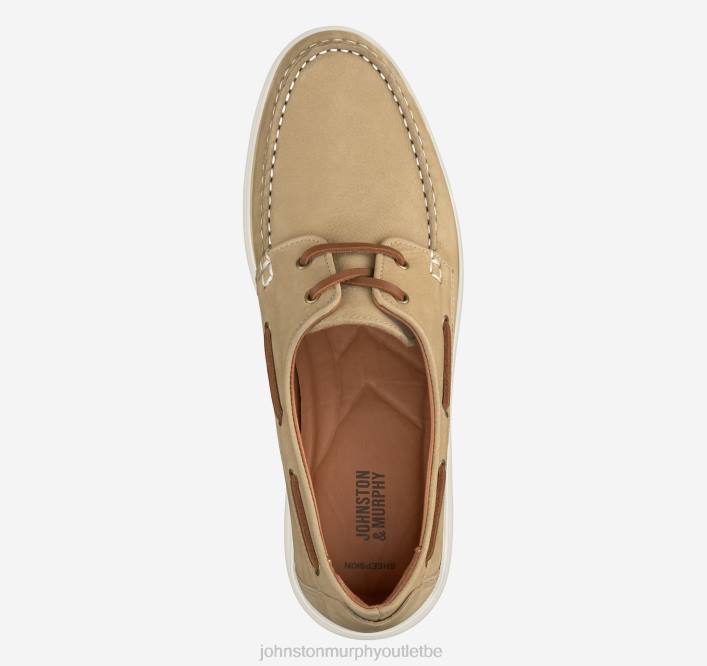 Johnston & Murphy Hommes cravate à deux yeux Brannon TXRN84 chaussures nubuck beige