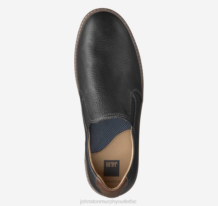 Johnston & Murphy Hommes mcguffey à enfiler TXRN210 chaussures noir pleine fleur