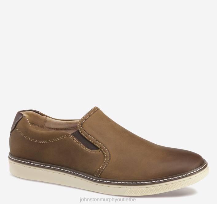 Johnston & Murphy Hommes mcguffey à enfiler TXRN58 chaussures cuir pleine fleur huilé beige clair