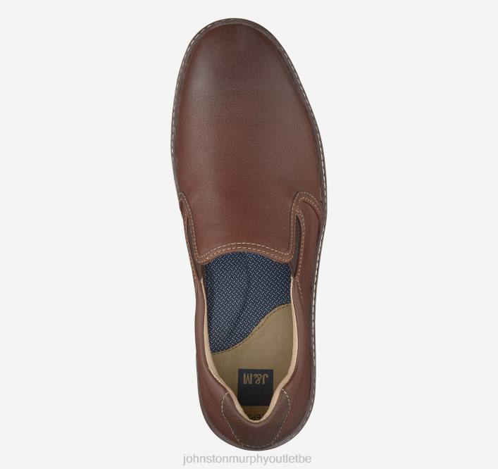 Johnston & Murphy Hommes mcguffey à enfiler TXRN74 chaussures marron foncé pleine fleur foulée