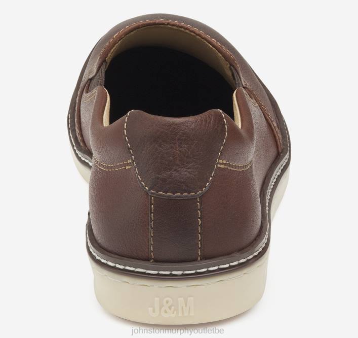 Johnston & Murphy Hommes mcguffey à enfiler TXRN74 chaussures marron foncé pleine fleur foulée