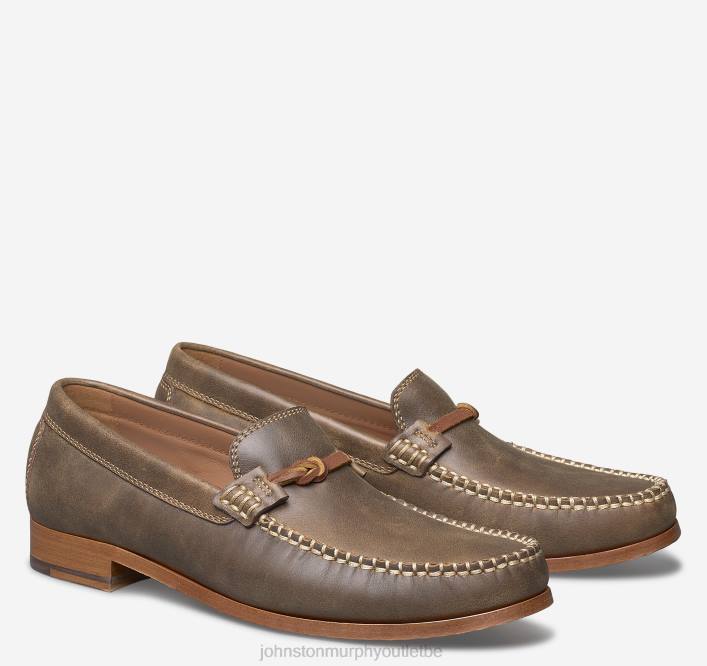 Johnston & Murphy Hommes mors en cuir Baldwin TXRN375 chaussures brun américain pleine fleur