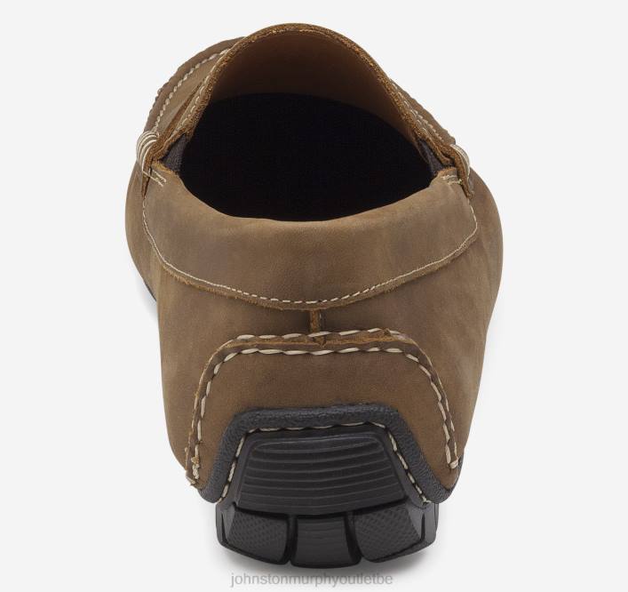 Johnston & Murphy Hommes penny cort TXRN175 chaussures grains entiers huilés beiges