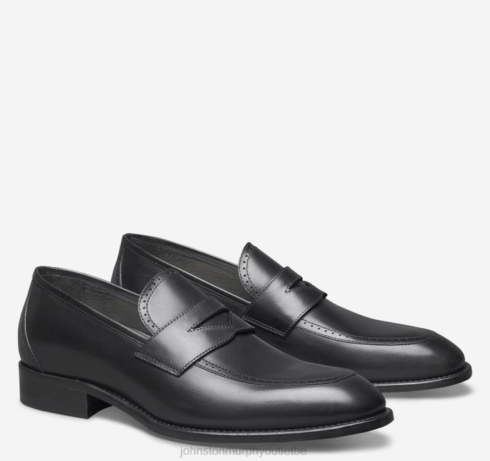 Johnston & Murphy Hommes penny d'Ellsworth TXRN232 chaussures cuir de veau italien noir