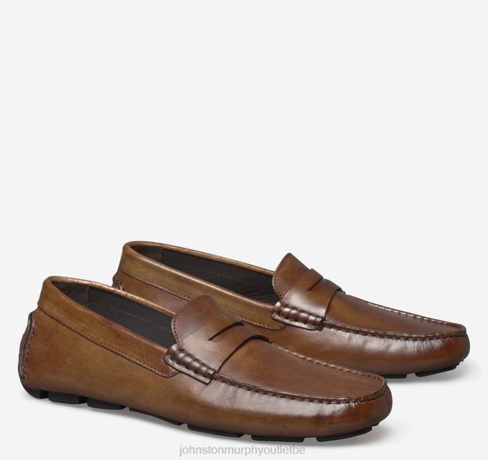 Johnston & Murphy Hommes penny de Dayton TXRN270 chaussures cuir de veau italien marron