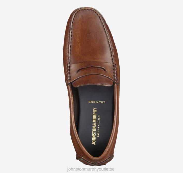 Johnston & Murphy Hommes penny de Dayton TXRN270 chaussures cuir de veau italien marron