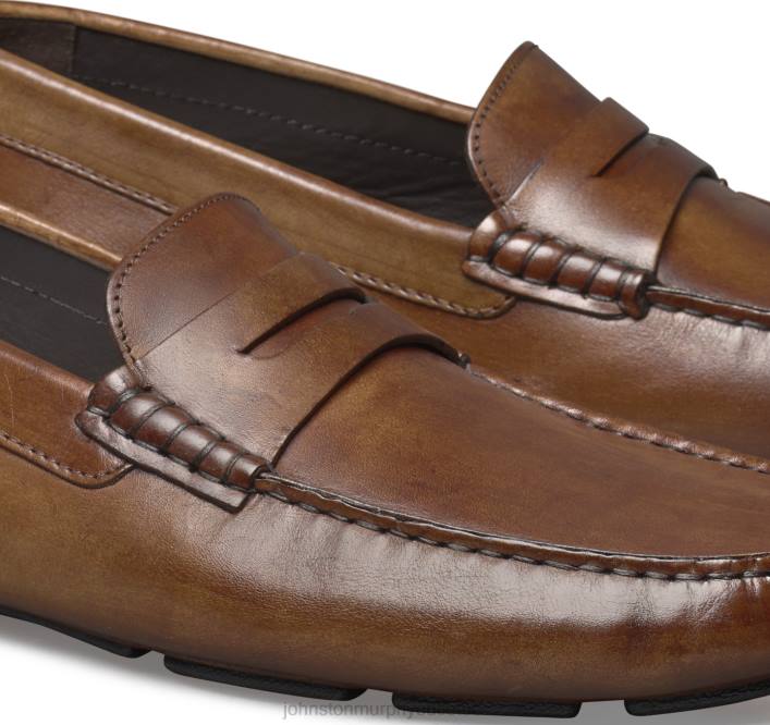 Johnston & Murphy Hommes penny de Dayton TXRN270 chaussures cuir de veau italien marron