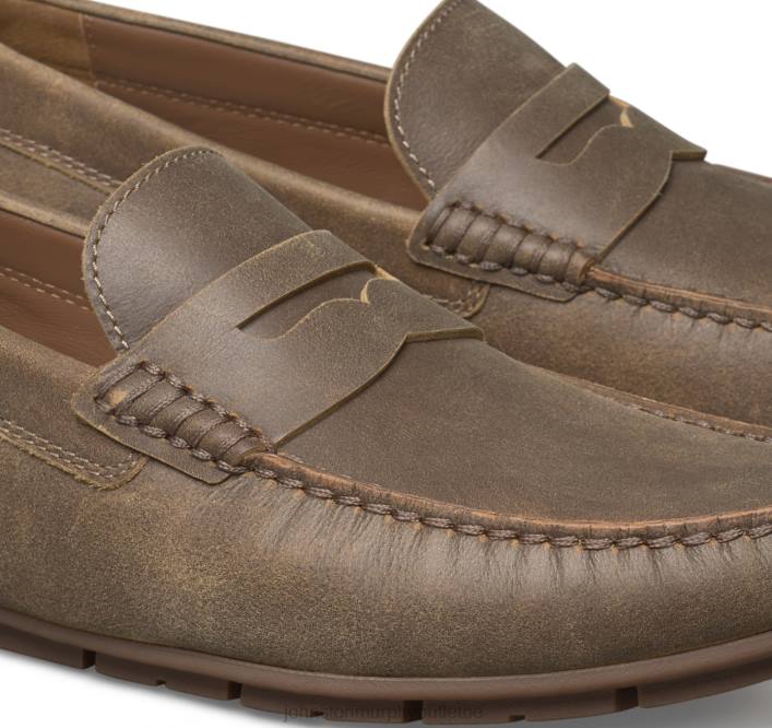 Johnston & Murphy Hommes penny du pilote Baldwin TXRN273 chaussures brun américain pleine fleur