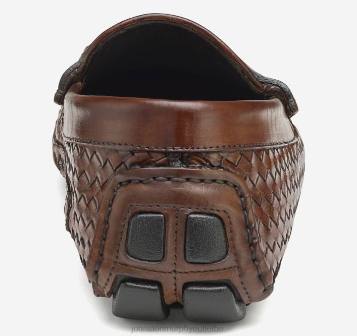 Johnston & Murphy Hommes penny tissé dayton TXRN242 chaussures cuir de veau italien marron