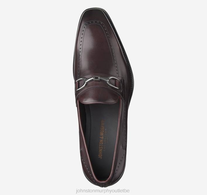 Johnston & Murphy Hommes peu de stationnement TXRN275 chaussures cuir de veau italien bordeaux