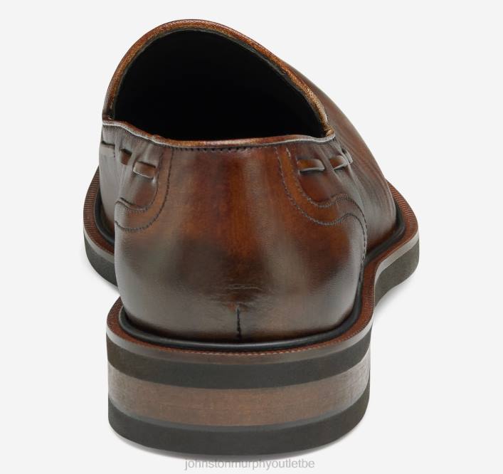 Johnston & Murphy Hommes pompon Hartley TXRN385 chaussures cuir de veau italien marron