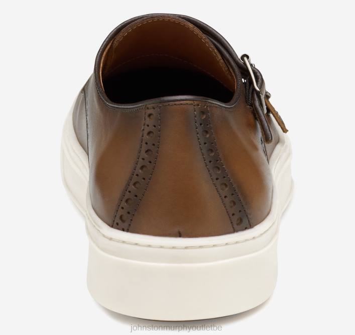 Johnston & Murphy Hommes sangle de moine à double boucle hollins TXRN240 chaussures beige pleine fleur