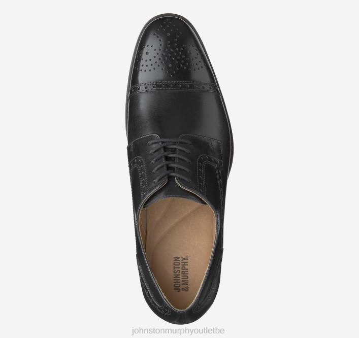 Johnston & Murphy Hommes bout levis TXRN389 chaussures noir pleine fleur