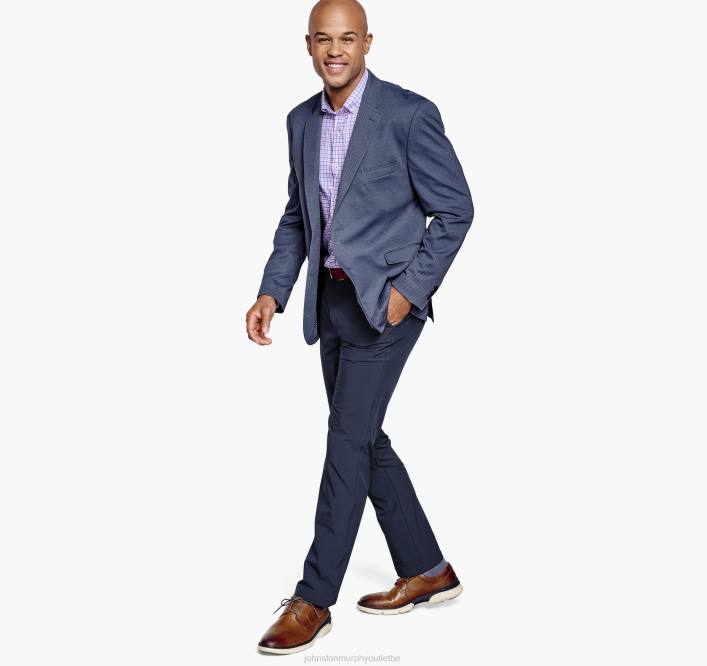 Johnston & Murphy Hommes blazer en maille sergée xc4 TXRN474 vêtements motif sergé bleu marine