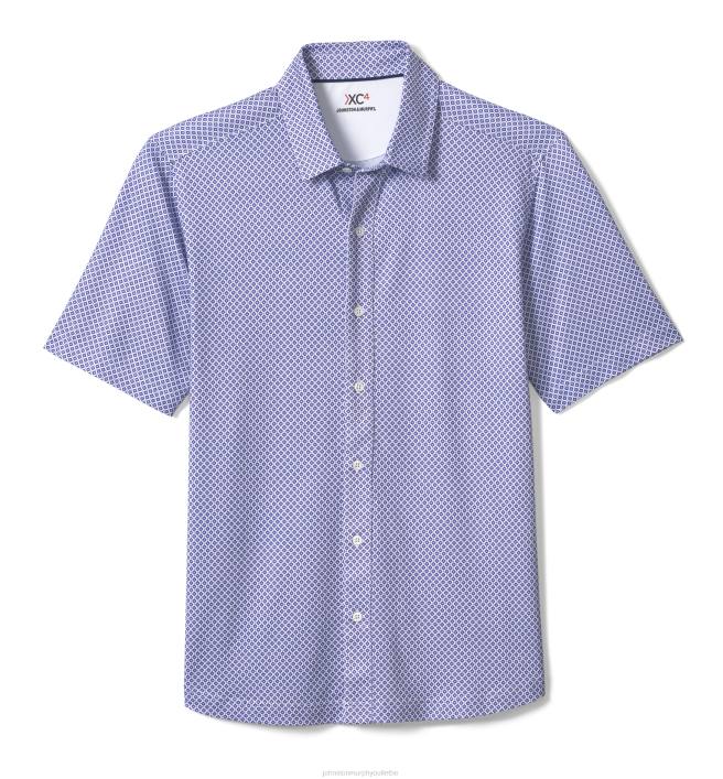 Johnston & Murphy Hommes chemise de performance XC4 TXRN450 vêtements gouttelette violette