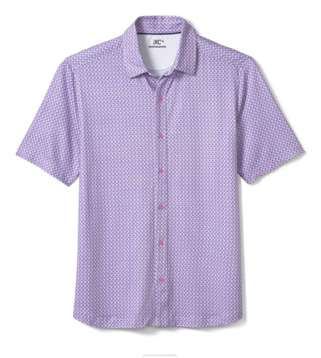 Johnston & Murphy Hommes chemise de performance XC4 TXRN475 vêtements tiret de diamant rose