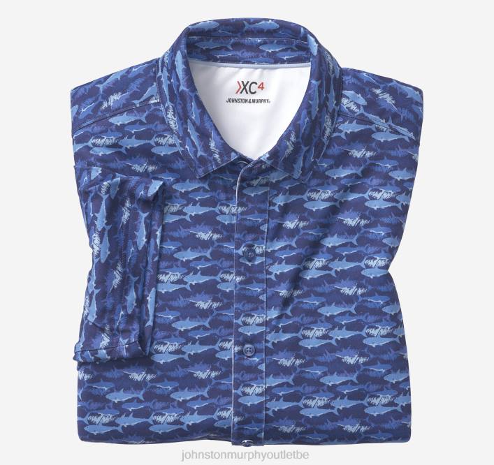 Johnston & Murphy Hommes chemise de performance XC4 TXRN482 vêtements requin marine