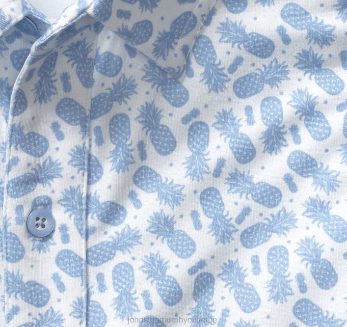 Johnston & Murphy Hommes chemise de performance XC4 TXRN521 vêtements ananas bleu clair