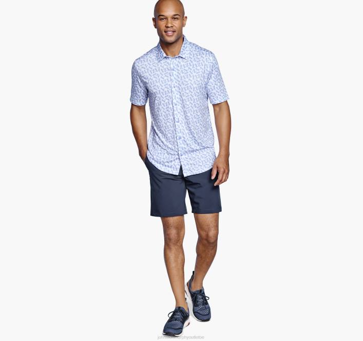 Johnston & Murphy Hommes chemise de performance XC4 TXRN521 vêtements ananas bleu clair