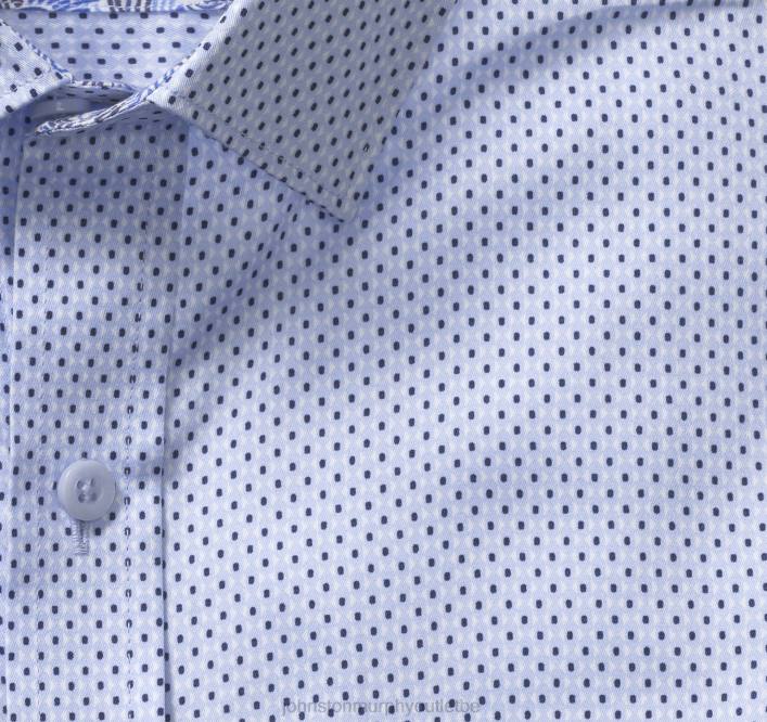 Johnston & Murphy Hommes chemise en coton imprimé TXRN533 vêtements point du triangle du ciel