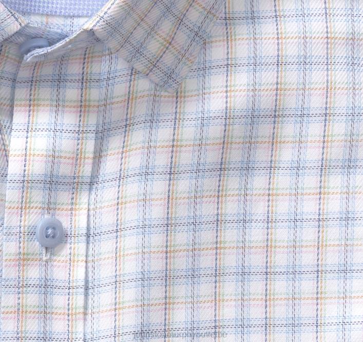 Johnston & Murphy Hommes chemise habillée à manches longues TXRN565 vêtements vérification multi-soft