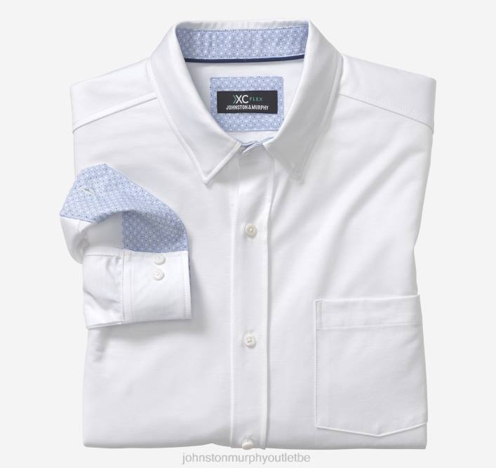 Johnston & Murphy Hommes chemise à manches longues extensible xc flex TXRN510 vêtements solide blanc