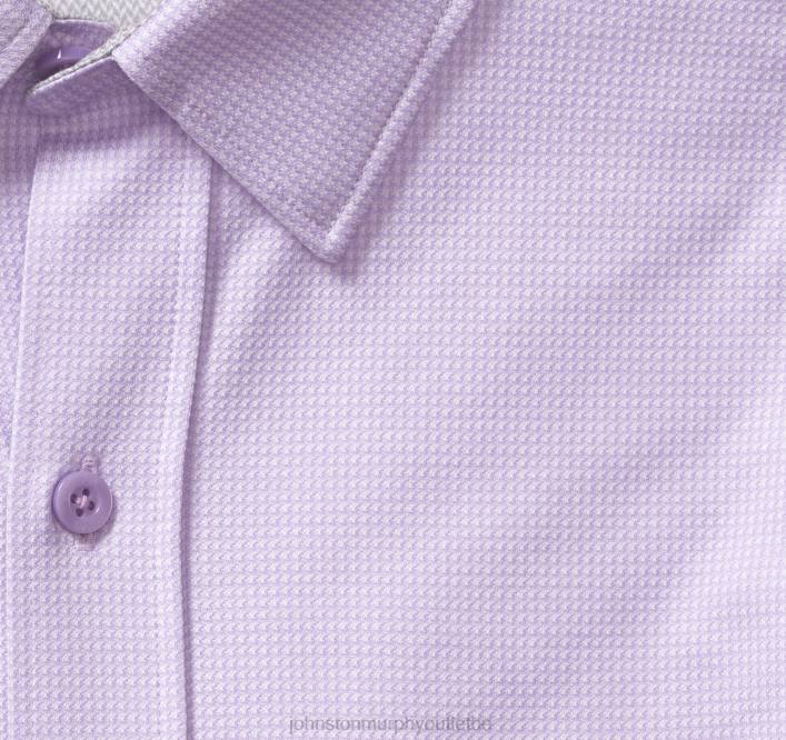 Johnston & Murphy Hommes chemise à manches longues extensible xc flex TXRN602 vêtements diamant violet
