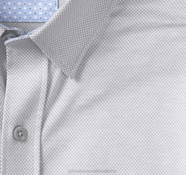 Johnston & Murphy Hommes chemise à manches longues extensible xc flex TXRN603 vêtements chevron gris