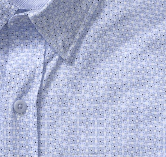Johnston & Murphy Hommes chemise à manches longues extensible xc flex TXRN604 vêtements cercle bleu clair