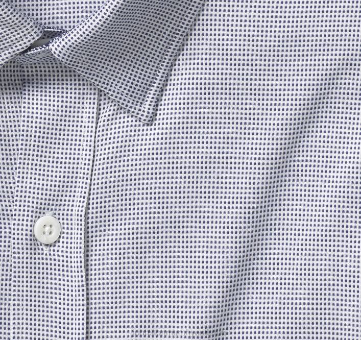 Johnston & Murphy Hommes chemise à manches longues extensible xc flex TXRN642 vêtements micro pois bleu marine