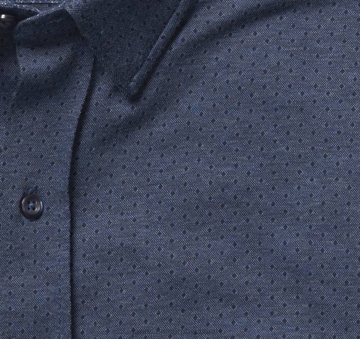Johnston & Murphy Hommes chemise à manches longues extensible xc flex TXRN740 vêtements imprimé à pois bleu marine