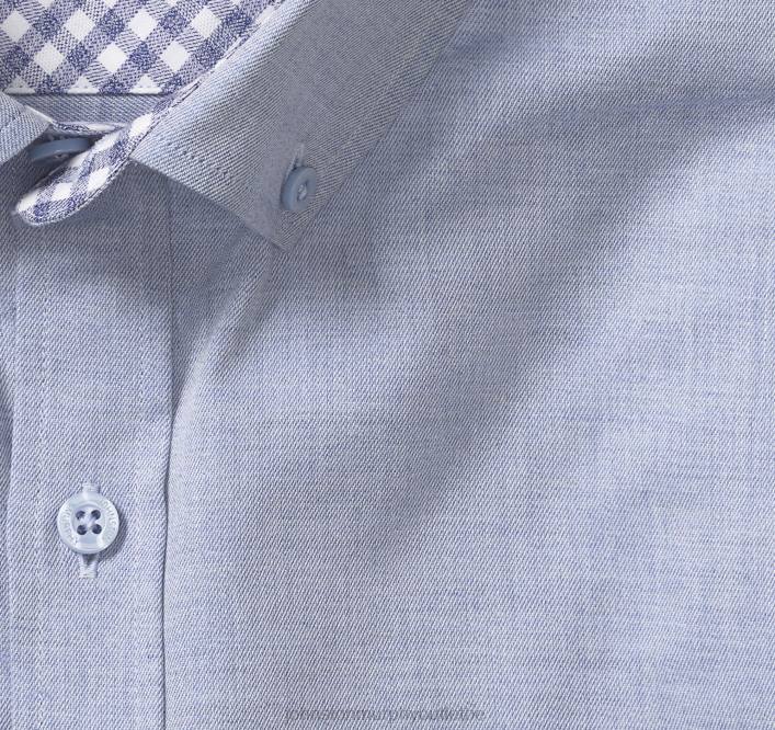Johnston & Murphy Hommes chemise recyclée à manches longues TXRN886 vêtements bleu