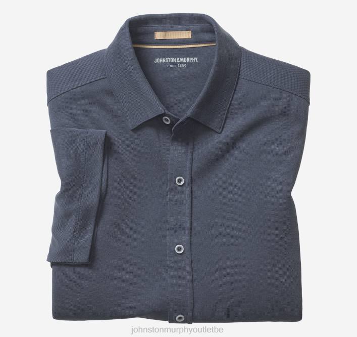 Johnston & Murphy Hommes chemise vintage boutonnée sur le devant TXRN491 vêtements marine