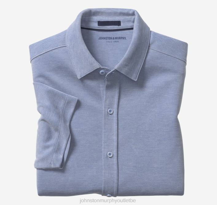 Johnston & Murphy Hommes chemise vintage boutonnée sur le devant TXRN528 vêtements bleu