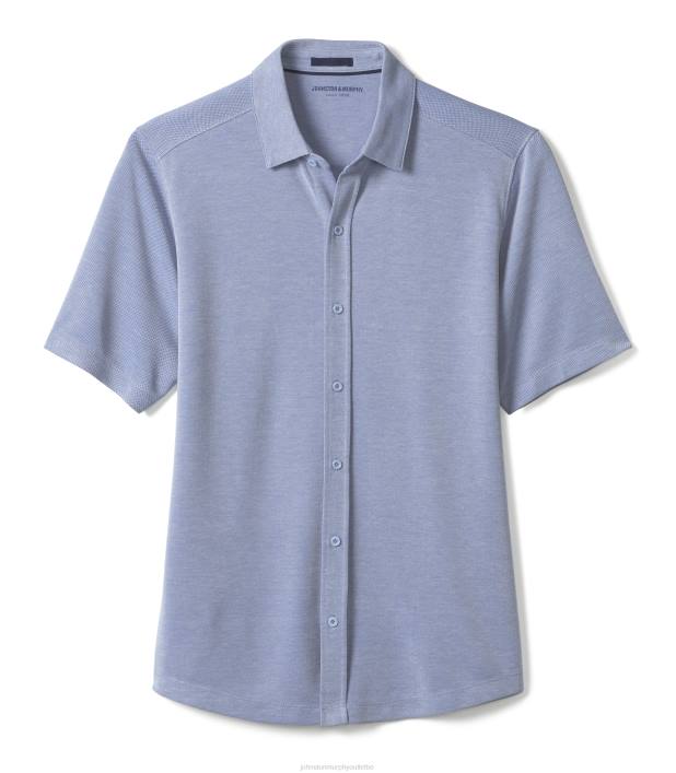 Johnston & Murphy Hommes chemise vintage boutonnée sur le devant TXRN528 vêtements bleu