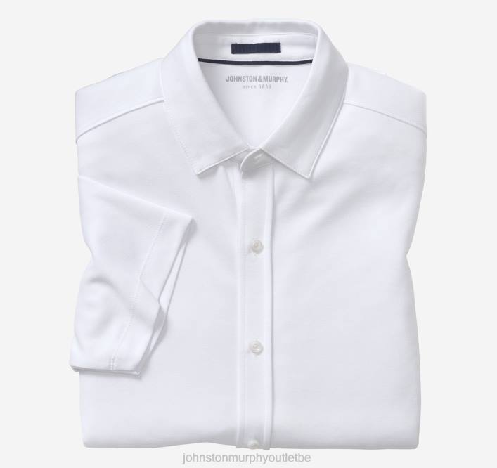 Johnston & Murphy Hommes chemise vintage boutonnée sur le devant TXRN578 vêtements blanc