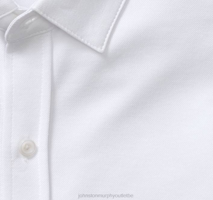 Johnston & Murphy Hommes chemise vintage boutonnée sur le devant TXRN578 vêtements blanc