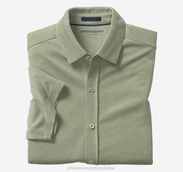Johnston & Murphy Hommes chemise vintage boutonnée sur le devant TXRN611 vêtements vert